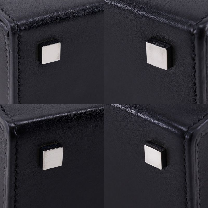 Hermes Cinetic 2WAY Leather Black A Women's Shoulder Bag