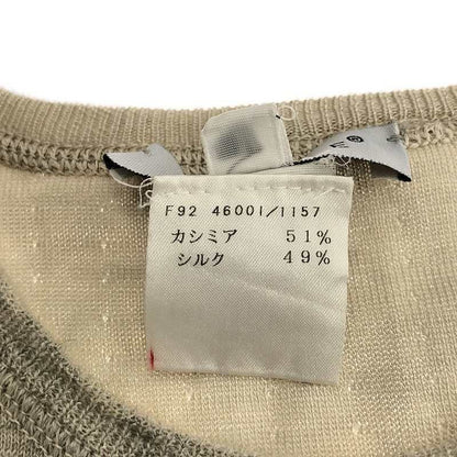 Celine - Cashmere Silk Grafted Knit Dress - M - Heather Grey - Women's