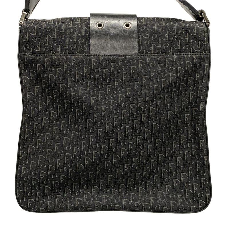 Dior/christian Dior Shoulder Bag Street Chictrotter Black And Gray Leather