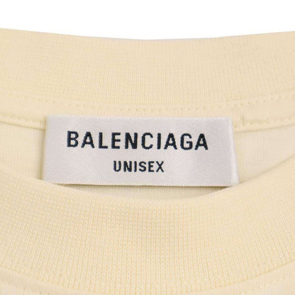 Balenciaga 22aw Embroidery Logo Crew Neck T-Shirt 612965 Tmvf4 Light Yellow XXS