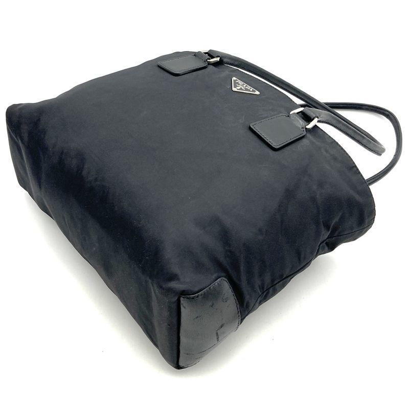 Prada Tote Bag One Shoulder Bag Nylon Black Ladies Men Simple Casual Fashion
