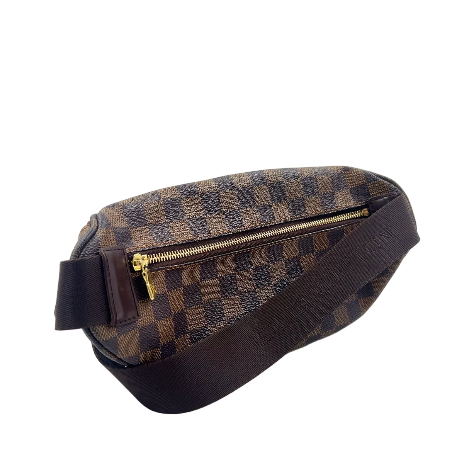 Louis Vuitton Bum Bag Melville Damier Ebene Leather Brown Gold — view 2