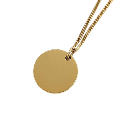 Dior Logo Plate Double Chain Gold Plated Necklace — view 2