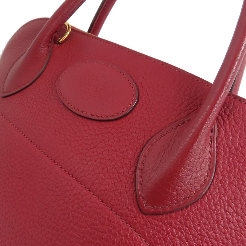 Hermes Bolide 31 Rouge Taurillon Handbag Shoulder Bag Gold Hardware K