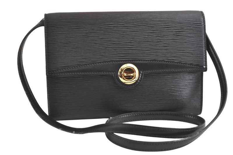 Louis Vuitton Epi Arche 2way Shoulder Clutch Bag Black M52572 LV 2613n