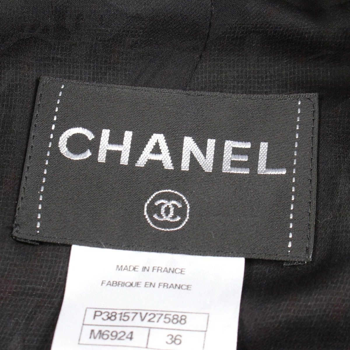 Chanel CC Logo Button Sequined Tweed Jacket — view 3