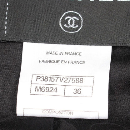 Chanel CC Logo Button Sequined Tweed Jacket — view 6