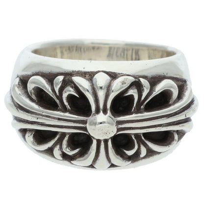 Chrome Hearts Flrl Crs Floral Cross Silver Ring