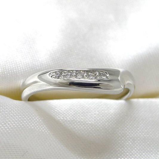 Tiffany & Co Ring Open Heart Band Platinum Diamond