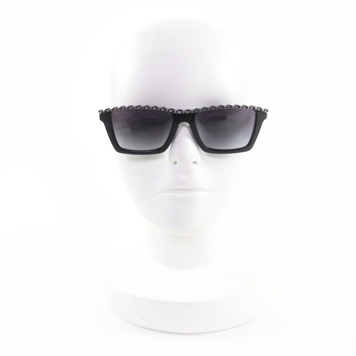 Chanel Rectangle Shape Sunglasses CC Logo Eyewear Black 54 17 140 — view 3