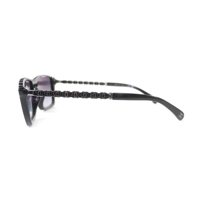 Chanel Rectangle Shape Sunglasses CC Logo Eyewear Black 54 17 140 — view 5