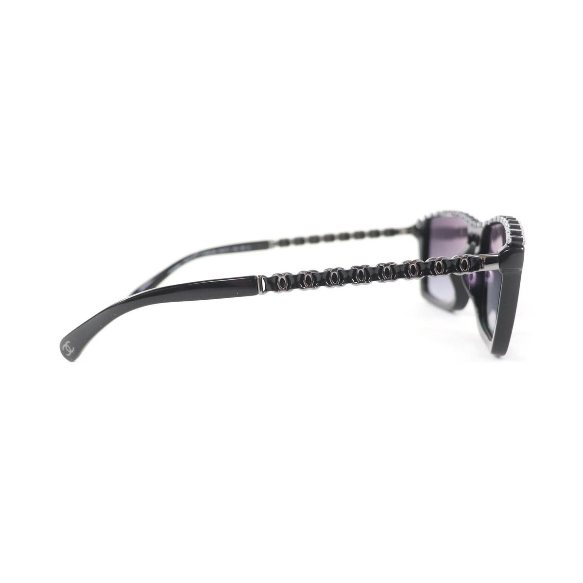 Chanel Rectangle Shape Sunglasses CC Logo Eyewear Black 54 17 140 — view 6
