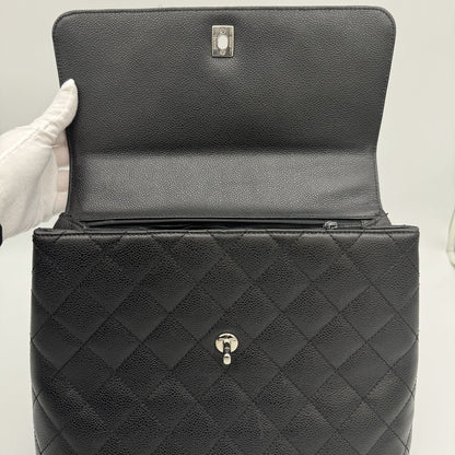 Chanel Caviar Leather Top Handle Handbag — view 12