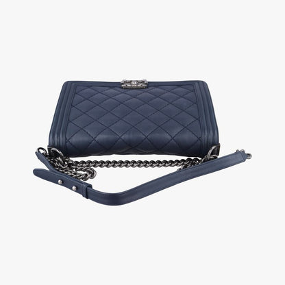 Chanel Boy Chanel Navy Leather A9210618896283