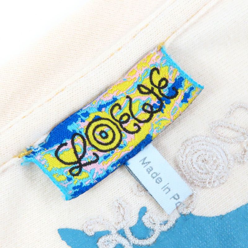 LOEWE H664y22j07 100% Cotton ILOEWE Logo Patch Crew Neck Short Sleeve T-shirt