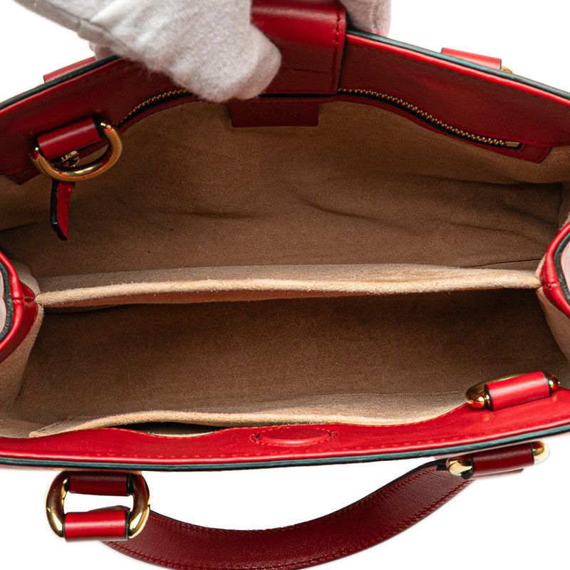 Gucci Sylvie Shoulder Bag Handbag 2WAY 460381 Red Leather Ladies Gucci