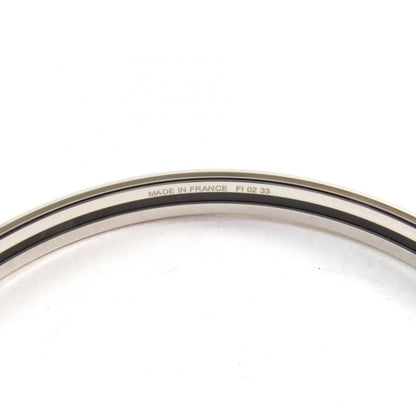 Hermes Carte À Jouet Orfevre Blanc Platine Blanc Current Enamel Bracelet Bangle