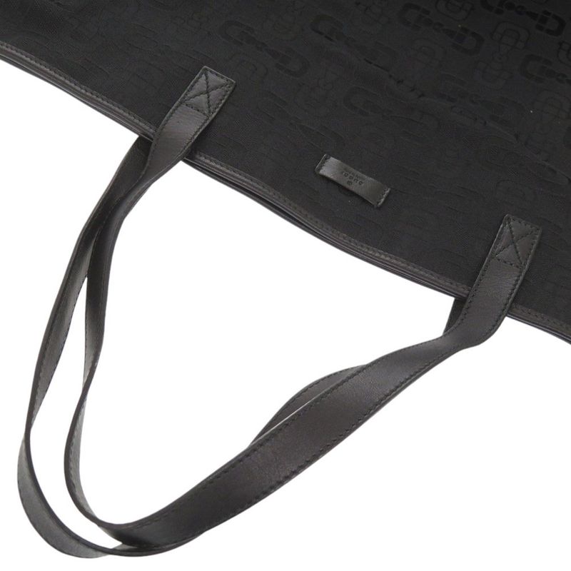Gucci Horsebit Pattern 238695 Canvas/leather Black Tote Bag Black 0892 Gucci