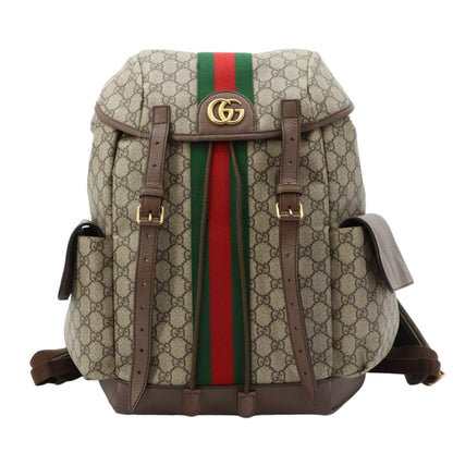 Gucci Ophidia Backpack GG Supreme Leather Beige Brown