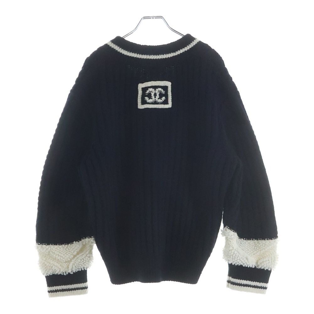 Chanel Coco Neige Wool Knit Sweater Navy