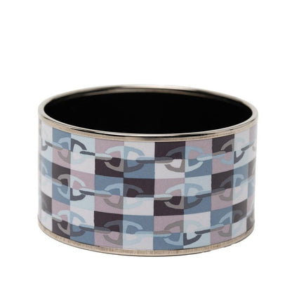 Hermes Enamel TGM Chaine Dancre Cloisonne Silver Multicolor Metal