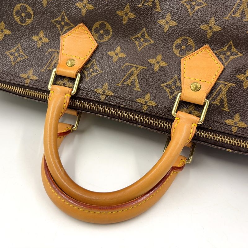 Louis Vuitton Speedy 40 Monogram Leather X PVC Brown Handbag Gold M41522