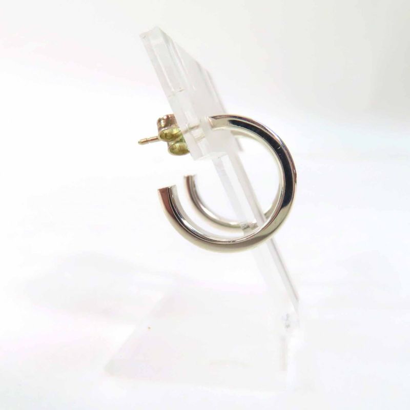 Tiffany & Co 1837 Narrow Hoop Earrings Sv925 Silver With Box And