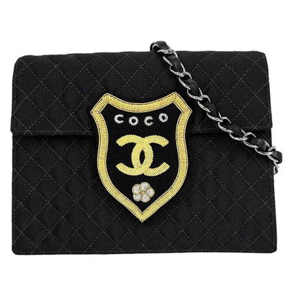 Chanel Chanel Shoulder Bag Women Quilted Emblem Patch Chain