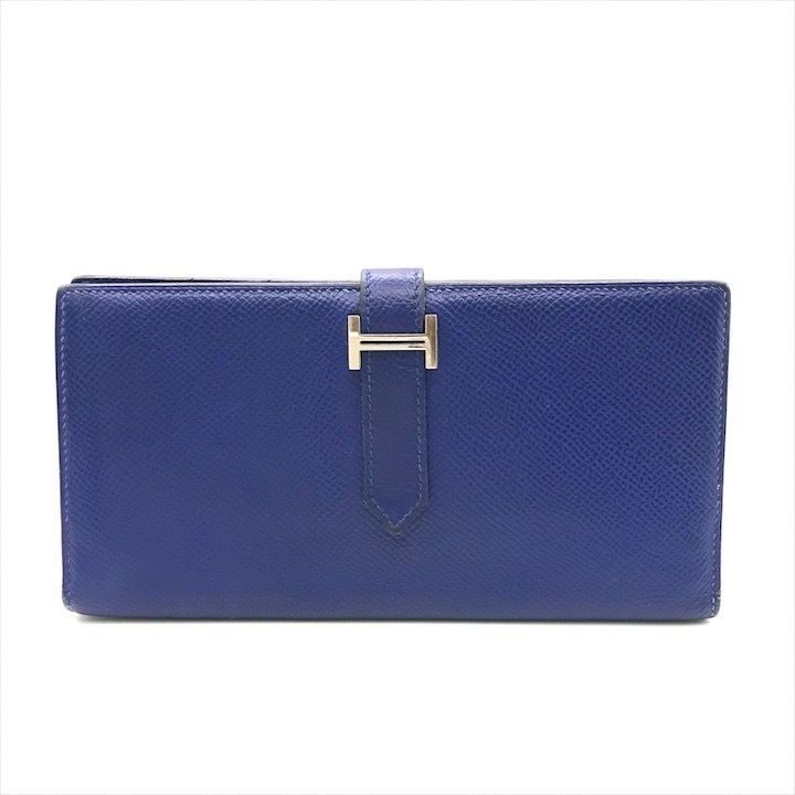 Hermes Epsom Bearn Souffle Blue Wallet Bifold