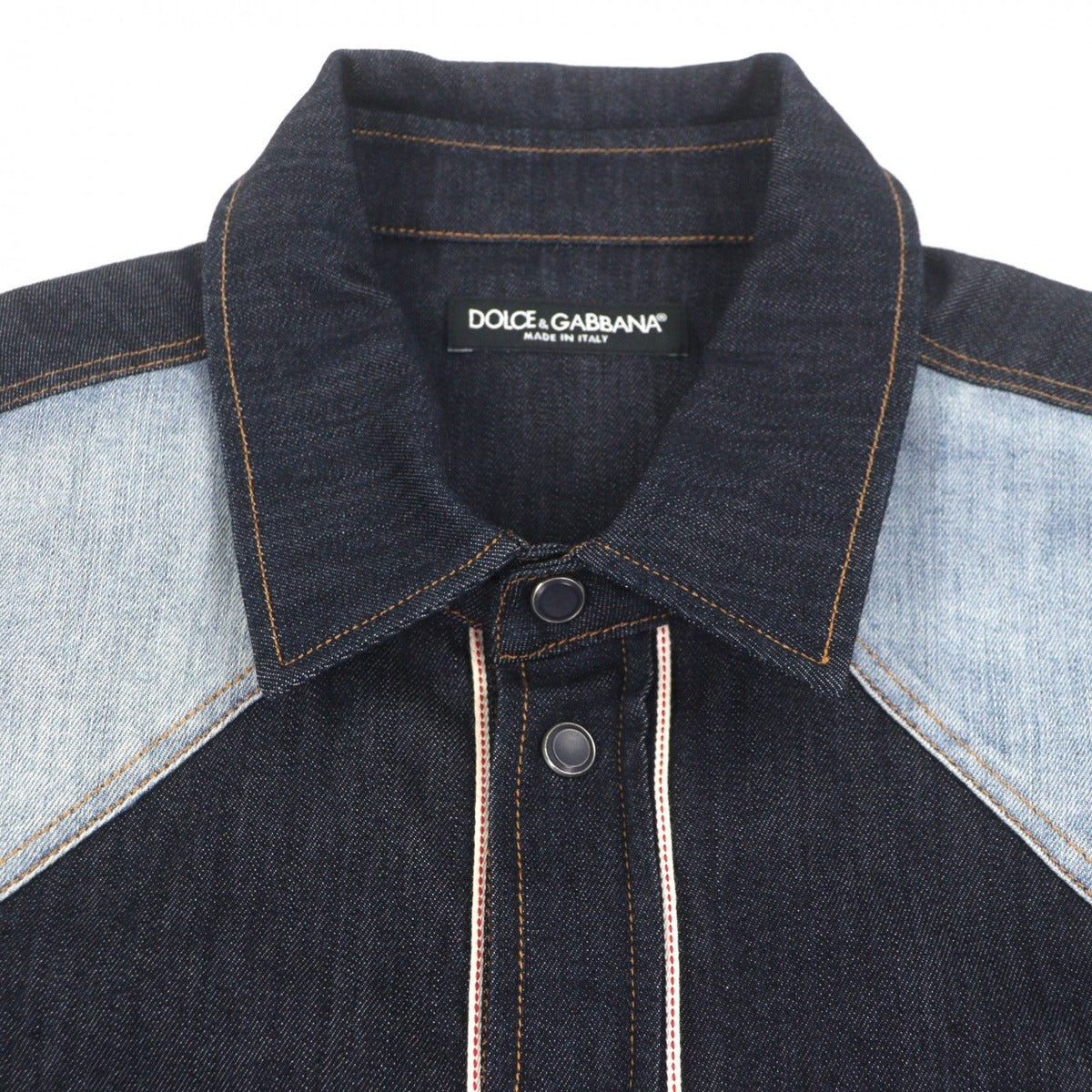 Dolce & Gabbana 98% Cotton Black Tag Long Sleeve Denim Long Shirt Indigo Ice — view 2