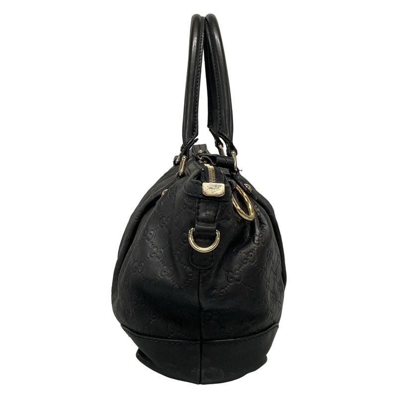 Gucci Handbag Sookie Stripe Line 247902 Black Leather