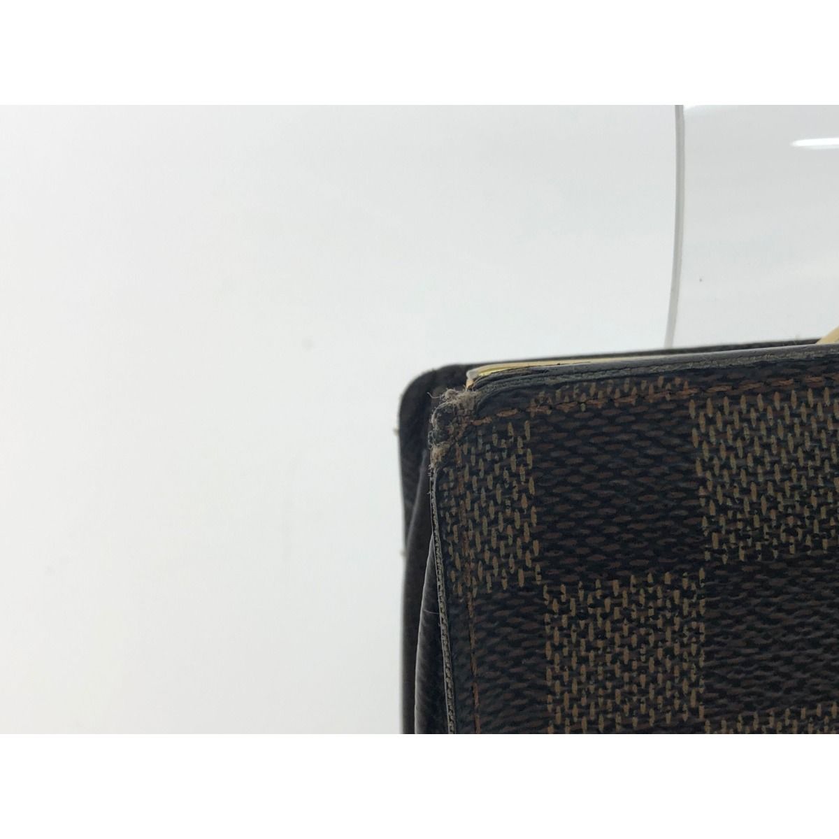Louis Vuitton Damier Portefeuille Viennois Clasp Bifold Wallet N61674 Brown
