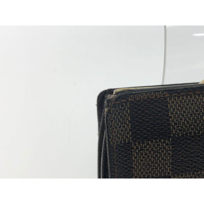 Louis Vuitton Damier Portefeuille Viennois Clasp Bifold Wallet N61674 Brown