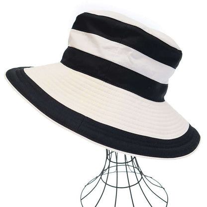 Hermes Cotton Linen Hat Black and White 57