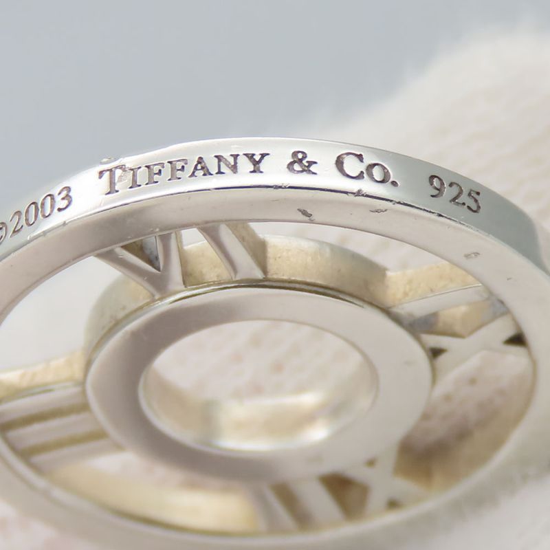 Tiffany & Co Necklace Atlas Open Medallion 925 Silver Approx 3.8g Silver