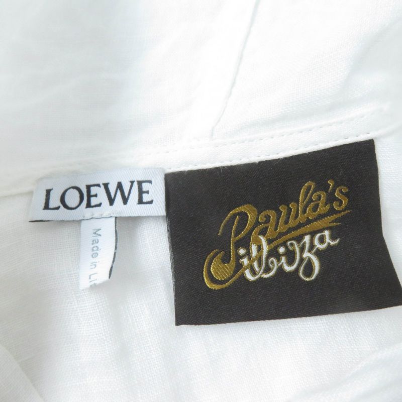 LOEWE×paulas Ibiza LOEWE×paulas Ibiza S616y07x32 100% Linen Palm Print Hooded