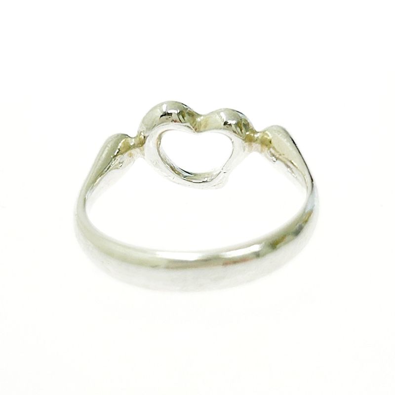 Tiffany & Co Silver Open Heart Ring 2.3g 925 Engraved 423833 Ring