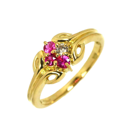 Dior Ring Sapphire Diamond 18K Yellow Gold