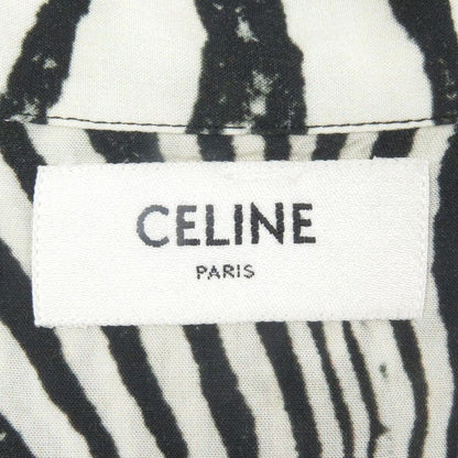 Celine 22SS 2c517346q Zebra Print Open Collar Loose Fit Short Sleeve Hawaiian