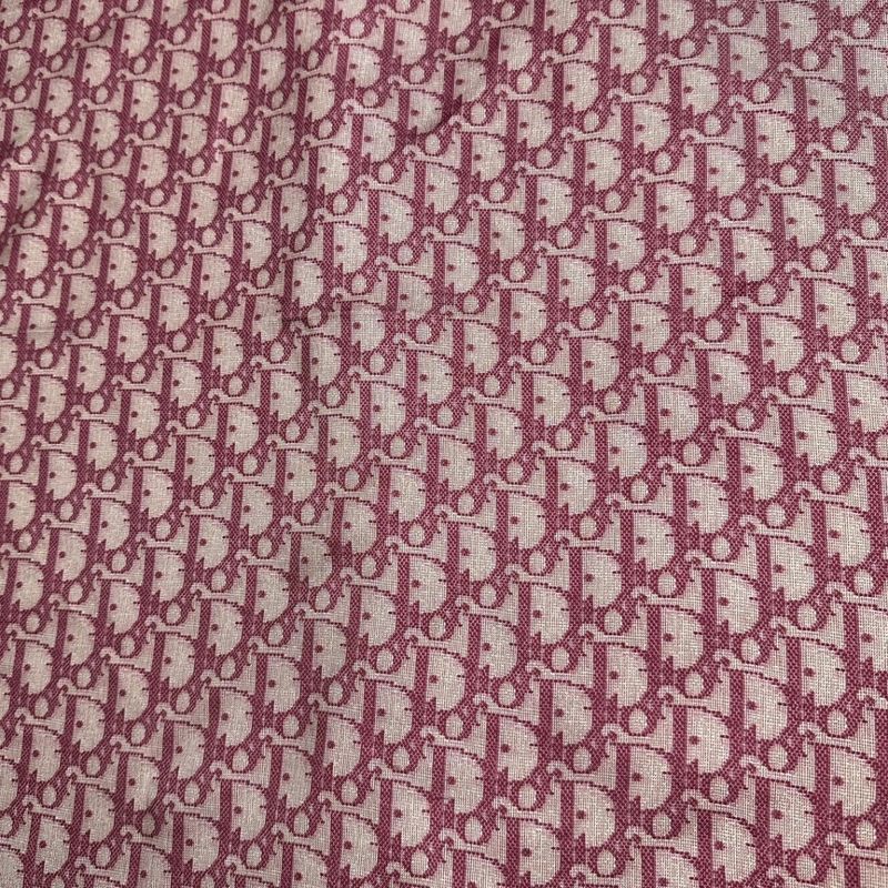 Christian Dior Old Trotter All-Over Pattern Silk Scarf Red