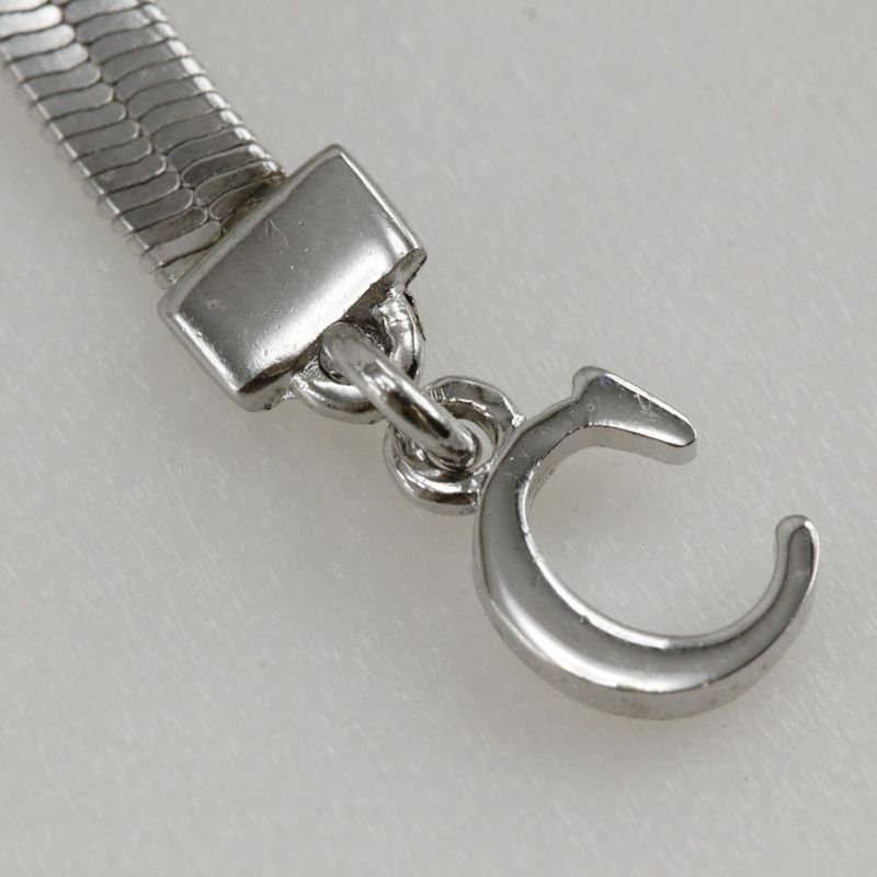 Dior CD Ribbon Metal And Rubber Silver/yellow Green Ladies 4.6g Bracelet