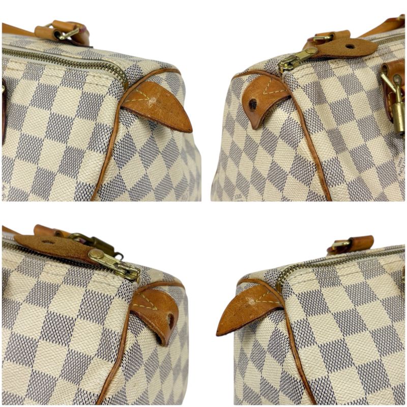 Louis Vuitton Handbag Damier Azure Speedy 30 Mini Boston Bag White Ivory Beige