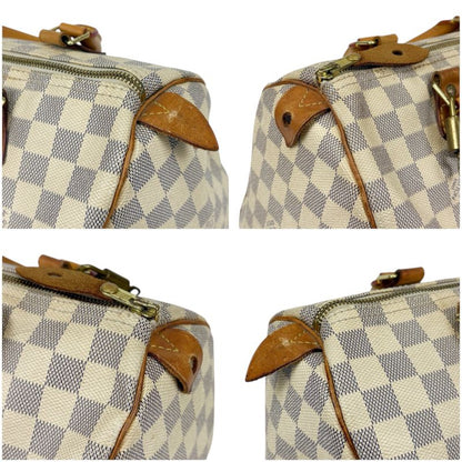 Louis Vuitton Handbag Damier Azure Speedy 30 Mini Boston Bag White Ivory Beige