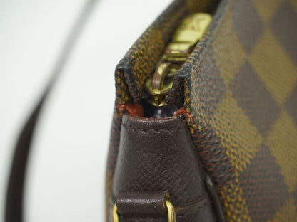 Authentic Louis Vuitton LV Trousse Makeup Damier Ebène Accessory Pouch Handbag