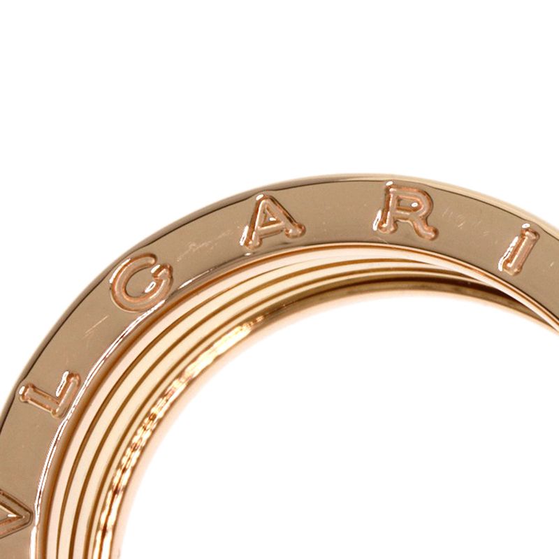 Bvlgari B-zero1 Rock Black Ceramic #62 Ring / Rings 18K Pink Gold Unisex