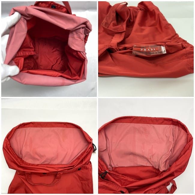Prada Drawstring Bag Red Prada Sport Excellent Condition Nylon Preowned Prada