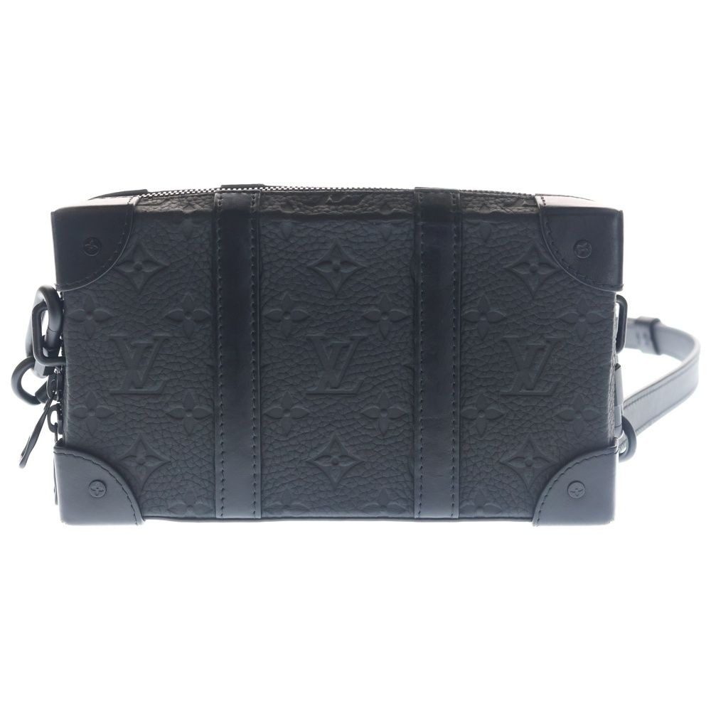 Louis Vuitton Taurillon Monogram Soft Trunk Wallet Mini Shoulder Bag Black