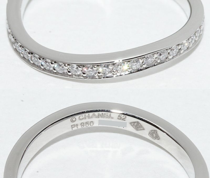 Chanel Pt950 Diamond 82P (082ct) Luband De Chanel Eternity Ring J10612