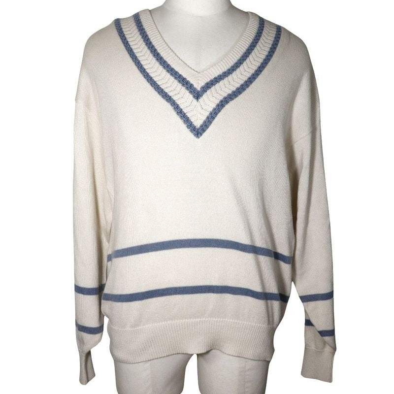 Christian Dior Sport V-neck Cotton White Sweater