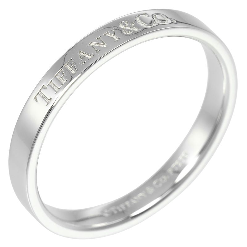 Tiffany & Co Band Ring 3mm (0.12in) Model Pt950platinum 17.5 Men's 5g Ring